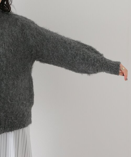 B.C STOCK(ベーセーストック)の「《追加》シャギーカーディガン(カーディガン/ボレロ・レディース・チャコールグレー/ベージュ/イエロー/ブルー・FREE)」の18枚目の写真