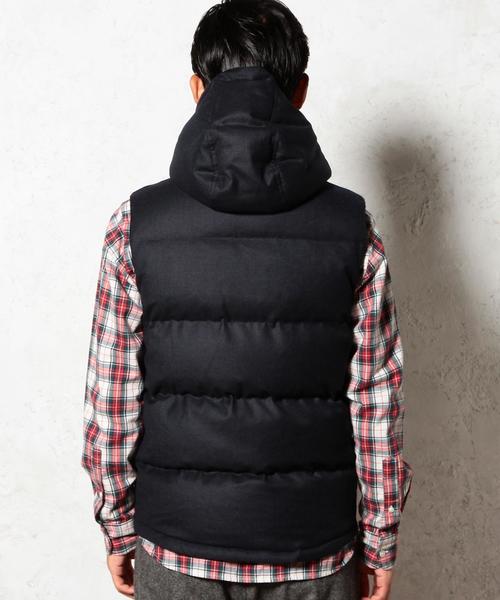 green label relaxing（グリーンレーベルリラクシング）の「TAS/FLAN HOOD ダウンベスト◆（ダウンベスト・メンズ・グレー/ネイビー・MEDIUM/LARGE/X-LARGE/SMALL）」の3枚目の写真