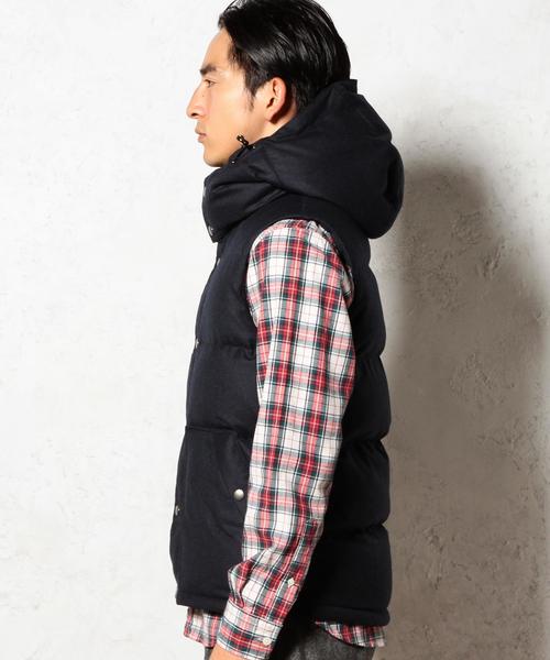 green label relaxing（グリーンレーベルリラクシング）の「TAS/FLAN HOOD ダウンベスト◆（ダウンベスト・メンズ・グレー/ネイビー・MEDIUM/LARGE/X-LARGE/SMALL）」の5枚目の写真