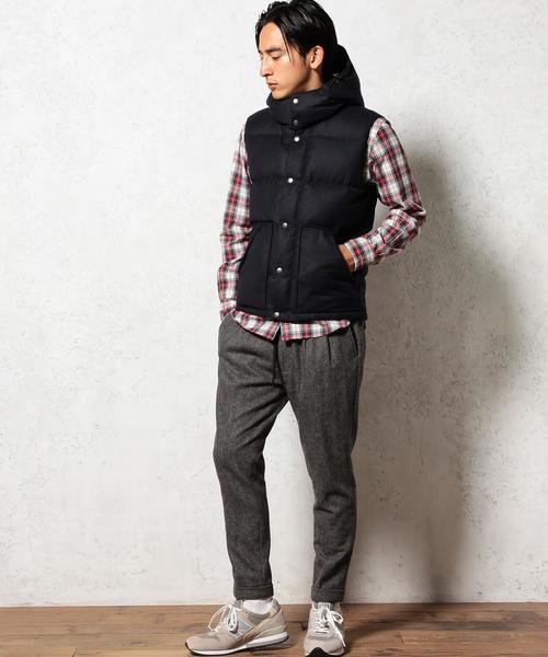 green label relaxing（グリーンレーベルリラクシング）の「TAS/FLAN HOOD ダウンベスト◆（ダウンベスト・メンズ・グレー/ネイビー・MEDIUM/LARGE/X-LARGE/SMALL）」の6枚目の写真