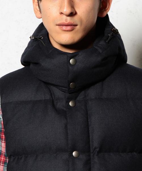 green label relaxing（グリーンレーベルリラクシング）の「TAS/FLAN HOOD ダウンベスト◆（ダウンベスト・メンズ・グレー/ネイビー・MEDIUM/LARGE/X-LARGE/SMALL）」の7枚目の写真