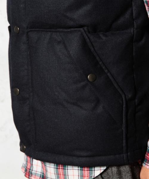 green label relaxing（グリーンレーベルリラクシング）の「TAS/FLAN HOOD ダウンベスト◆（ダウンベスト・メンズ・グレー/ネイビー・MEDIUM/LARGE/X-LARGE/SMALL）」の18枚目の写真