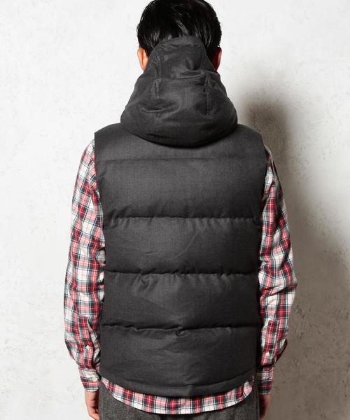 green label relaxing（グリーンレーベルリラクシング）の「TAS/FLAN HOOD ダウンベスト◆（ダウンベスト・メンズ・グレー/ネイビー・MEDIUM/LARGE/X-LARGE/SMALL）」の10枚目の写真