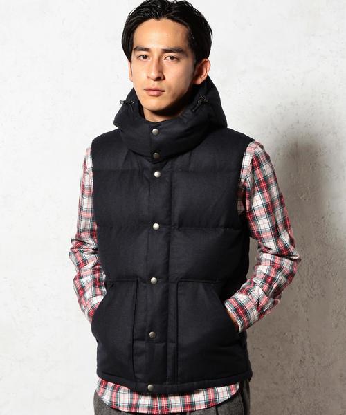 green label relaxing（グリーンレーベルリラクシング）の「TAS/FLAN HOOD ダウンベスト◆（ダウンベスト・メンズ・グレー/ネイビー・MEDIUM/LARGE/X-LARGE/SMALL）」の14枚目の写真