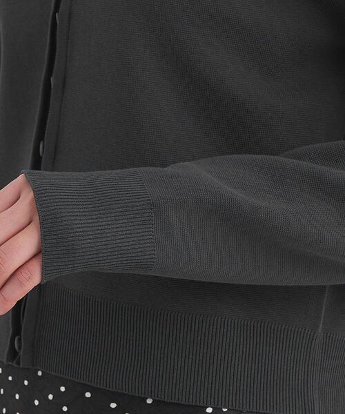 green label relaxing（グリーンレーベルリラクシング）の「フォルム コンパクト カーディガン -ウォッシャブル-（カーディガン/ボレロ・レディース・ライトブルー/ダークグレー/レッド・FREE）」の7枚目の写真