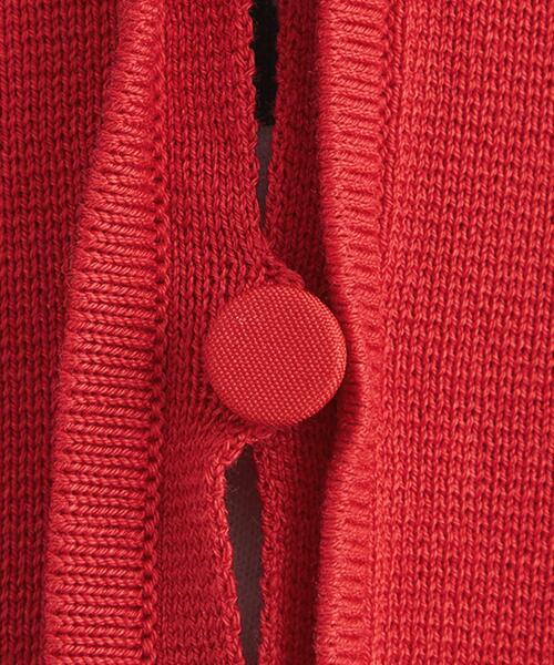 green label relaxing（グリーンレーベルリラクシング）の「フォルム コンパクト カーディガン -ウォッシャブル-（カーディガン/ボレロ・レディース・ライトブルー/ダークグレー/レッド・FREE）」の10枚目の写真