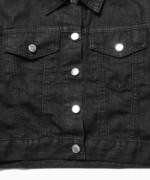 Chick(チック)の「▲DENIM JACKET+DENIM MINI SKIRT Set Up / デニムジャケット+デニムスカート セットアップ(セットアップ・レディース・ブルー/ブラック・S/L/M)」の6枚目の写真