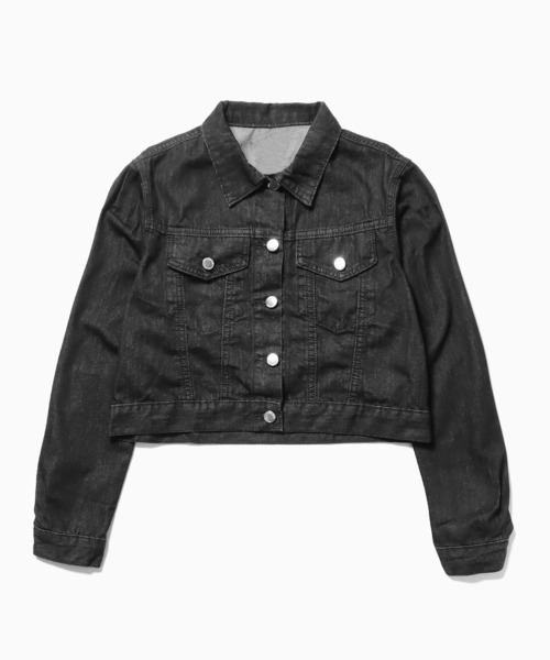 Chick(チック)の「▲DENIM JACKET+DENIM MINI SKIRT Set Up / デニムジャケット+デニムスカート セットアップ(セットアップ・レディース・ブルー/ブラック・S/L/M)」の11枚目の写真