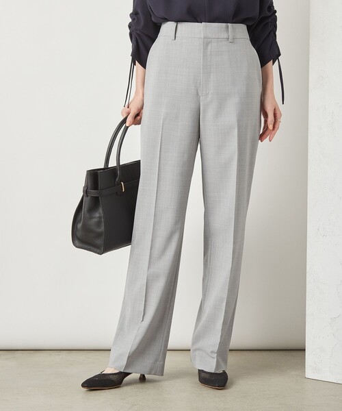 NOLLEY’S Sophi（ノーリーズソフィ）の「《セットアップ対応》ウォッシャブルトロセミワイドパンツ（その他パンツ・レディース・ライトグレー/ブラック・36/38）」の9枚目の写真