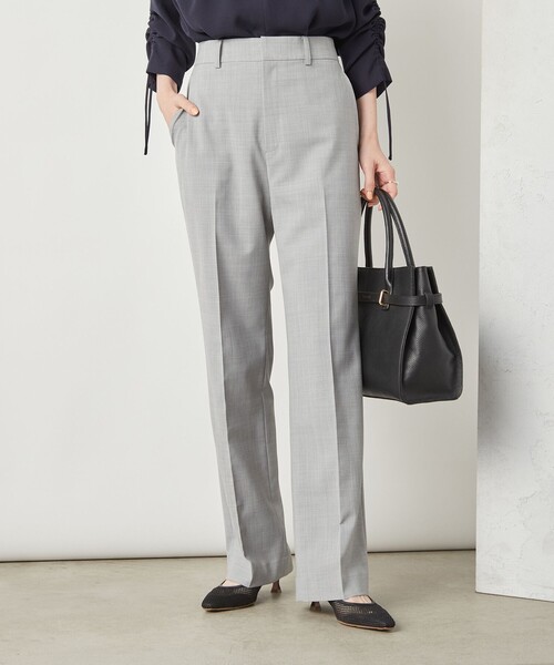 NOLLEY’S Sophi（ノーリーズソフィ）の「《セットアップ対応》ウォッシャブルトロセミワイドパンツ（その他パンツ・レディース・ライトグレー/ブラック・36/38）」の11枚目の写真