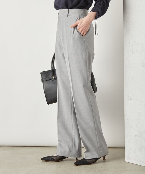 NOLLEY’S Sophi（ノーリーズソフィ）の「《セットアップ対応》ウォッシャブルトロセミワイドパンツ（その他パンツ・レディース・ライトグレー/ブラック・36/38）」の13枚目の写真