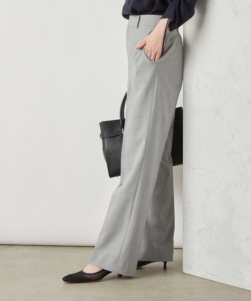 NOLLEY’S Sophi（ノーリーズソフィ）の「《セットアップ対応》ウォッシャブルトロセミワイドパンツ（その他パンツ・レディース・ライトグレー/ブラック・36/38）」の14枚目の写真