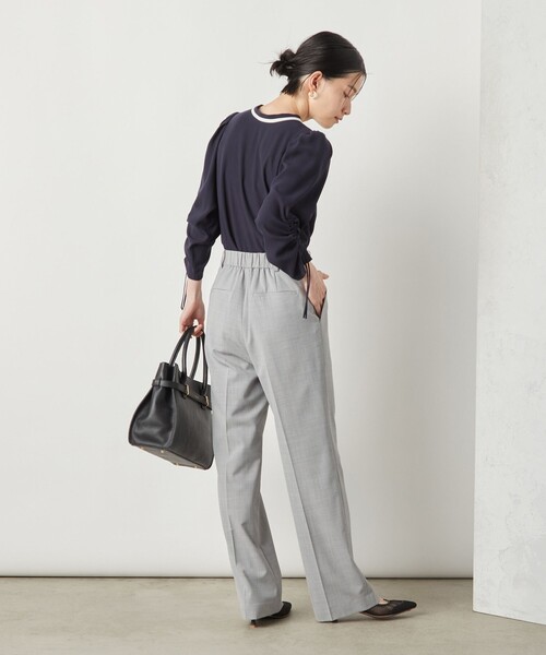 NOLLEY’S Sophi（ノーリーズソフィ）の「《セットアップ対応》ウォッシャブルトロセミワイドパンツ（その他パンツ・レディース・ライトグレー/ブラック・36/38）」の17枚目の写真