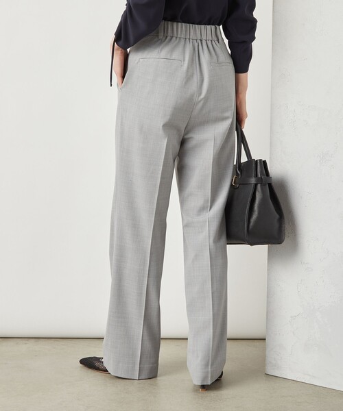 NOLLEY’S Sophi（ノーリーズソフィ）の「《セットアップ対応》ウォッシャブルトロセミワイドパンツ（その他パンツ・レディース・ライトグレー/ブラック・36/38）」の22枚目の写真