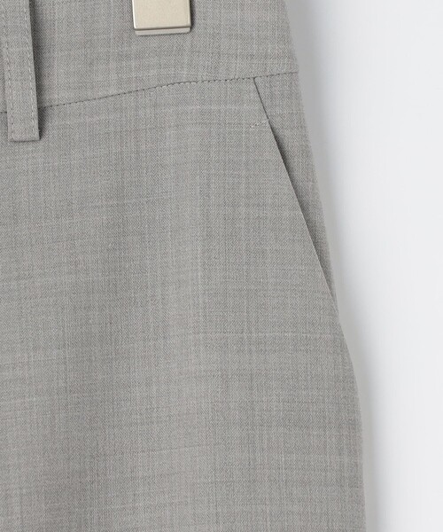 NOLLEY’S Sophi（ノーリーズソフィ）の「《セットアップ対応》ウォッシャブルトロセミワイドパンツ（その他パンツ・レディース・ライトグレー/ブラック・36/38）」の3枚目の写真