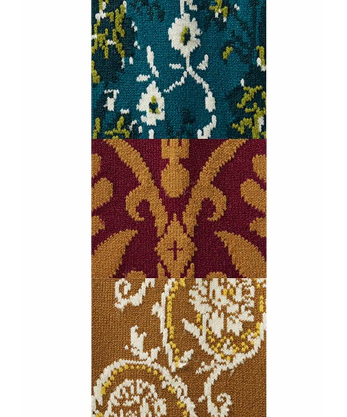 MEDE19F（メデジュウキュウ）の「ＭＥＤＥ１９Ｆ　バイカラーヴィンテージパターンソックス（ソックス/靴下・レディース・グリーン/ボルドー/マスタード・ONE SIZE）」の6枚目の写真