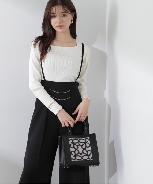 PROPORTION BODY DRESSING(プロポーションボディドレッシング)の「デコルテリブニット / 1214170204(ニット/セーター・レディース・ブラック/ホワイト系その他/ライトグリーン・FREE)」の20枚目の写真