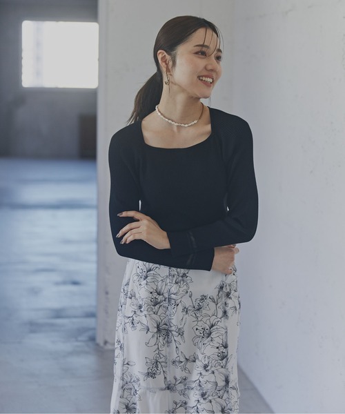 【こなれSETUP/トレンド/洗える】ニットフーディー PROPORTION BODY DRESSING（プロポーションボディドレッシング