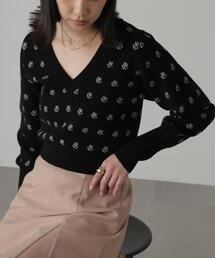 FREE'S MART | ◆総柄コンパクトロゴニット(ニット/セーター)