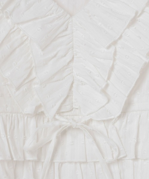 Heather(ヘザー)の「アソートフリルブラウス 109081(シャツ/ブラウス・レディース・ベージュ系その他/ブラック/オフホワイト・FREE)」の6枚目の写真