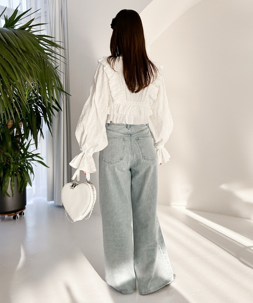 Heather(ヘザー)の「アソートフリルブラウス 109081(シャツ/ブラウス・レディース・ベージュ系その他/ブラック/オフホワイト・FREE)」の17枚目の写真