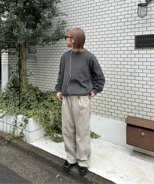 CIAOPANIC TYPY（チャオパニックティピー）の「ウェーブワッフルピグメントスウェット（スウェット・メンズ・サックスブルー/グレー/ピンク/チャコールグレー・MEDIUM/LARGE）」の10枚目の写真