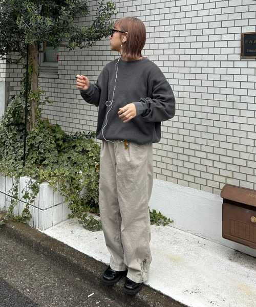 CIAOPANIC TYPY（チャオパニックティピー）の「ウェーブワッフルピグメントスウェット（スウェット・メンズ・サックスブルー/グレー/ピンク/チャコールグレー・MEDIUM/LARGE）」の8枚目の写真