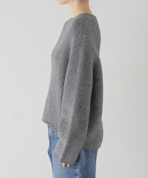 map　プラージュ　COTTON WOOL PUFF ニット　グレー NORSE PROJECTS / ノースプロジェクト KETEL RELAXED COTTON WOOL