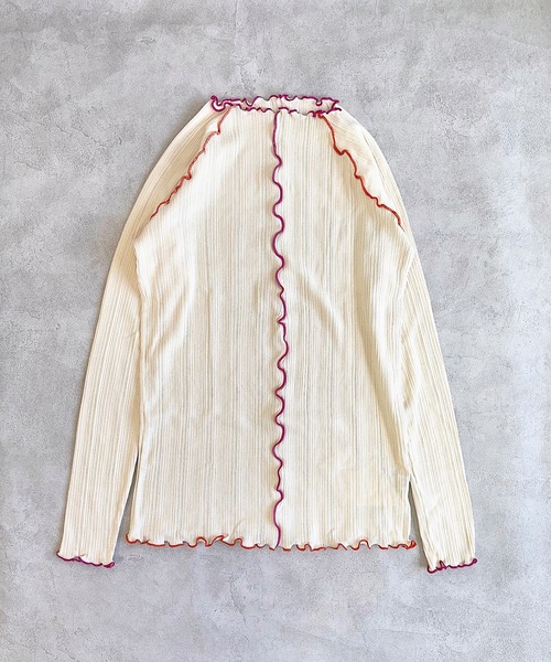 HOGAN RANCH WEAR(ホーガンランチウエア)の「メローリブカットソー/おとな(Tシャツ/カットソー・レディース・ブラック/ブルー/オフホワイト・160cm)」の2枚目の写真