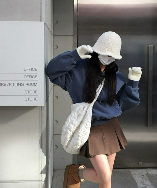 BEIDELLI（ベイデリー）の「[BELLIDE MADE] ビンテージピグメントクロップドフーディ（パーカー・レディース・グレー/ブルー/チャコールグレー・FREE）」の21枚目の写真