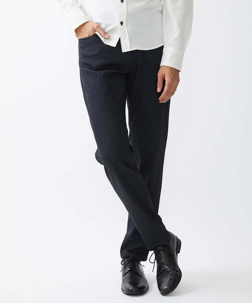 MK MICHEL KLEIN HOMME （エムケーミッシェルクランオム）の「スラックス/TEC EASY JERSY   セットアップ（スラックス・メンズ・ブラック/ネイビー/サンドベージュ・48/46/44/50）」の3枚目の写真