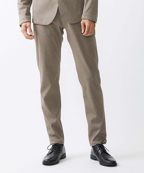 MK MICHEL KLEIN HOMME （エムケーミッシェルクランオム）の「スラックス/TEC EASY JERSY   セットアップ（スラックス・メンズ・ブラック/ネイビー/サンドベージュ・48/46/44/50）」の2枚目の写真