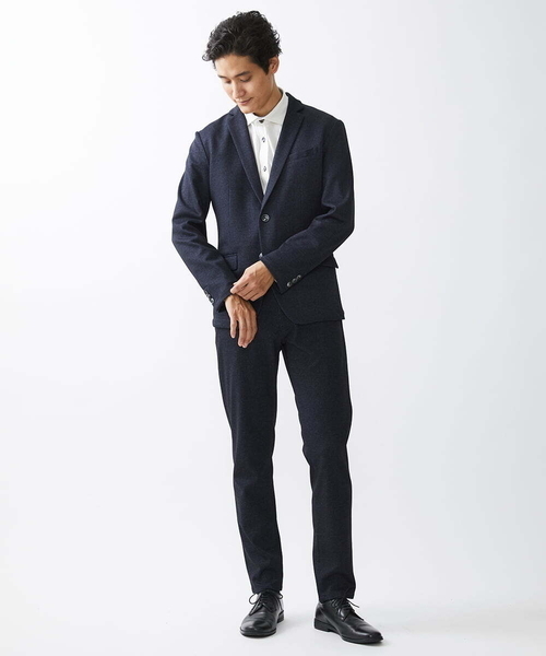MK MICHEL KLEIN HOMME （エムケーミッシェルクランオム）の「スラックス/TEC EASY JERSY   セットアップ（スラックス・メンズ・ブラック/ネイビー/サンドベージュ・48/46/44/50）」の4枚目の写真