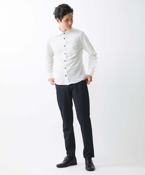 MK MICHEL KLEIN HOMME （エムケーミッシェルクランオム）の「スラックス/TEC EASY JERSY   セットアップ（スラックス・メンズ・ブラック/ネイビー/サンドベージュ・48/46/44/50）」の5枚目の写真