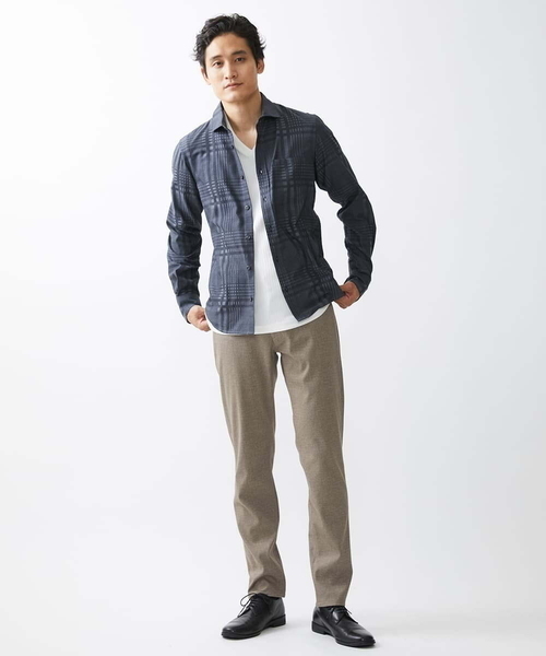 MK MICHEL KLEIN HOMME （エムケーミッシェルクランオム）の「スラックス/TEC EASY JERSY   セットアップ（スラックス・メンズ・ブラック/ネイビー/サンドベージュ・48/46/44/50）」の20枚目の写真
