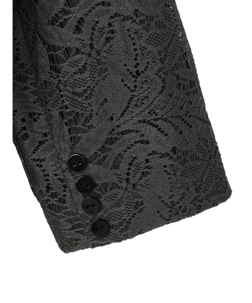 YECCA VECCA（イェッカヴェッカ）の「レースジャケット（テーラードジャケット・レディース・オフホワイト/チャコールグレー・FREE）」の18枚目の写真