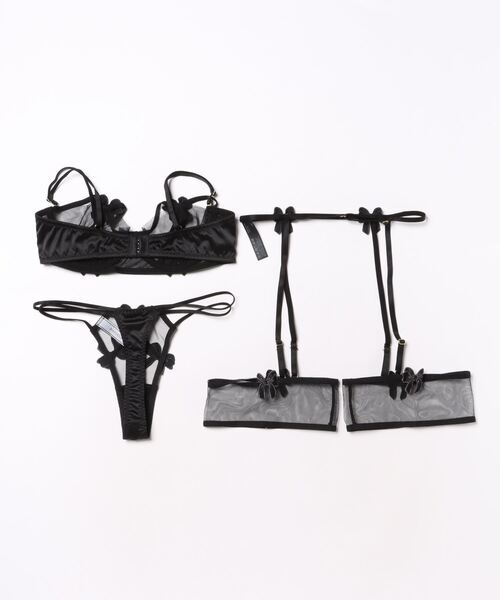 Ravijour（ラヴィジュール）の「プリティリボン ブラ＆Ｔバック＆ガーター セット（ブラ&ショーツ・レディース・ブラック/レッド・SMALL/MEDIUM）」の17枚目の写真