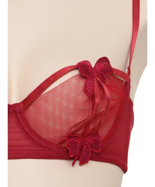 Ravijour（ラヴィジュール）の「プリティリボン ブラ＆Ｔバック＆ガーター セット（ブラ&ショーツ・レディース・ブラック/レッド・SMALL/MEDIUM）」の7枚目の写真