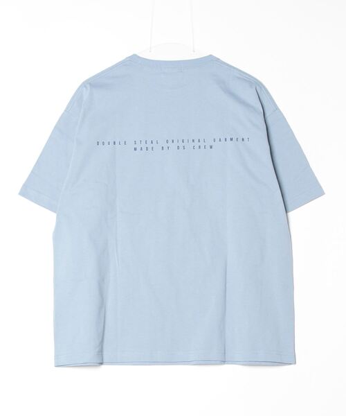 DOUBLE STEAL(ダブルスティール)の「カールロゴ刺繍 Tシャツ(Tシャツ/カットソー・メンズ・ブラック/セージグリーン/ホワイト/ライトブルー・X-LARGE/LARGE/MEDIUM)」の5枚目の写真