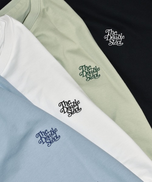DOUBLE STEAL(ダブルスティール)の「カールロゴ刺繍 Tシャツ(Tシャツ/カットソー・メンズ・ブラック/セージグリーン/ホワイト/ライトブルー・X-LARGE/LARGE/MEDIUM)」の7枚目の写真