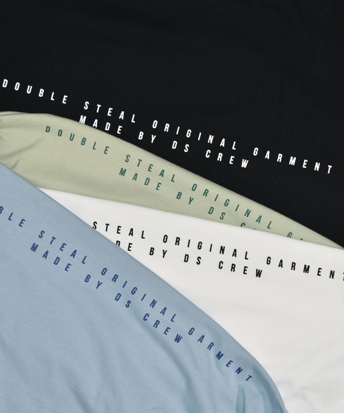 DOUBLE STEAL(ダブルスティール)の「カールロゴ刺繍 Tシャツ(Tシャツ/カットソー・メンズ・ブラック/セージグリーン/ホワイト/ライトブルー・X-LARGE/LARGE/MEDIUM)」の8枚目の写真