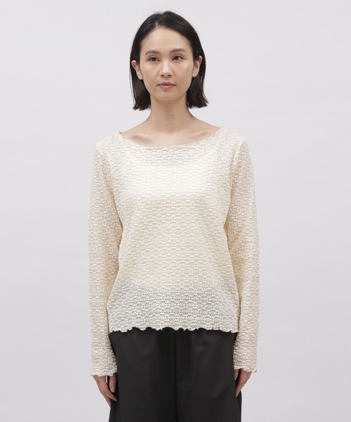 LAKOLE（ラコレ）の「フラワージャガードプルオーバー / 103371（Tシャツ/カットソー・レディース・ブラック/オフホワイト/ライトグリーン/アイボリー・SMALL/MEDIUM）」の20枚目の写真