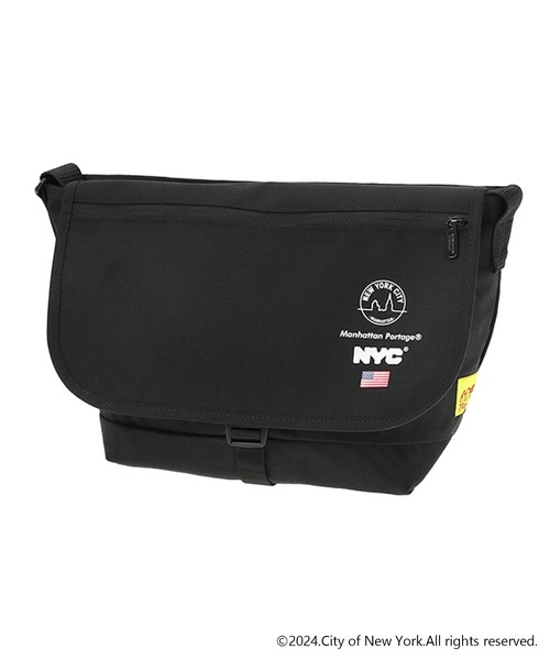Nylon Messenger Bag JR Flap Zipper Pocket Vinyl Lining NEW YORK CITY（メッセンジャーバッグ）｜Manhattan