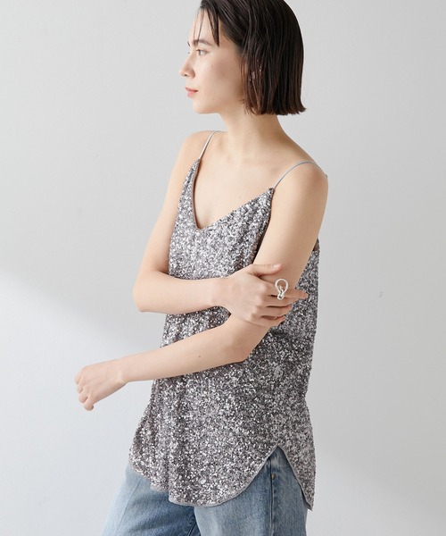 Whim Gazette（ウィムガゼット）の「スパンコールキャミ（キャミソール・レディース・シルバー・FREE）」の10枚目の写真