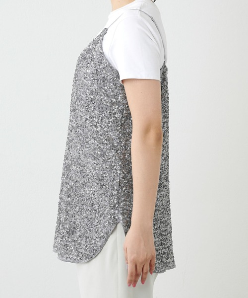 Whim Gazette（ウィムガゼット）の「スパンコールキャミ（キャミソール・レディース・シルバー・FREE）」の18枚目の写真
