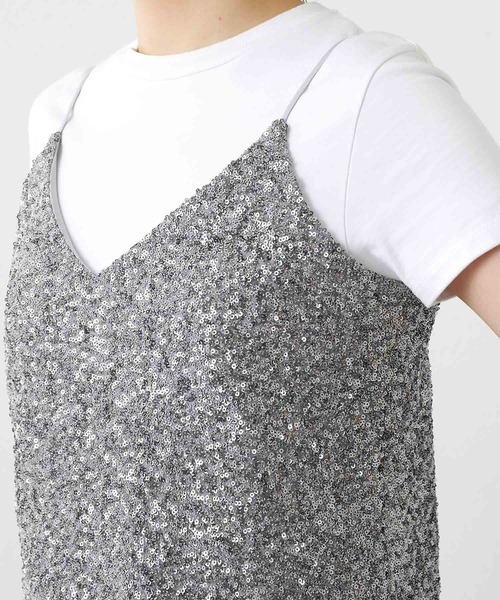 Whim Gazette（ウィムガゼット）の「スパンコールキャミ（キャミソール・レディース・シルバー・FREE）」の15枚目の写真