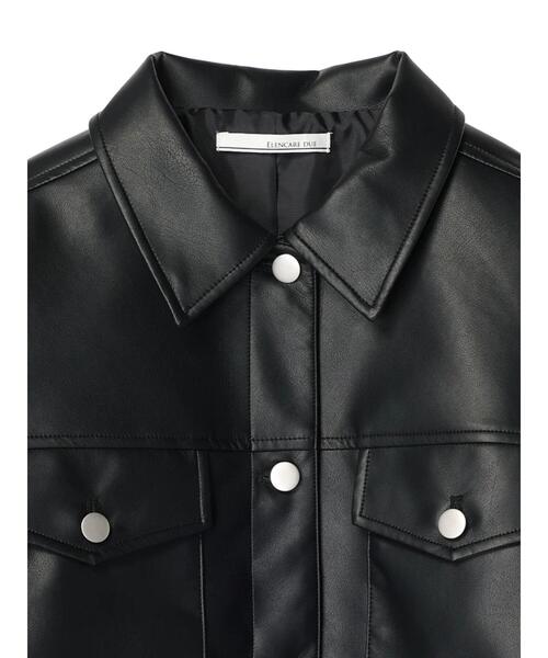 ELENCARE DUE（エレンカーレデュエ）の「・ELENCARE　DUE　合皮Gジャン（ライダースジャケット・レディース・ブラック・FREE）」の13枚目の写真