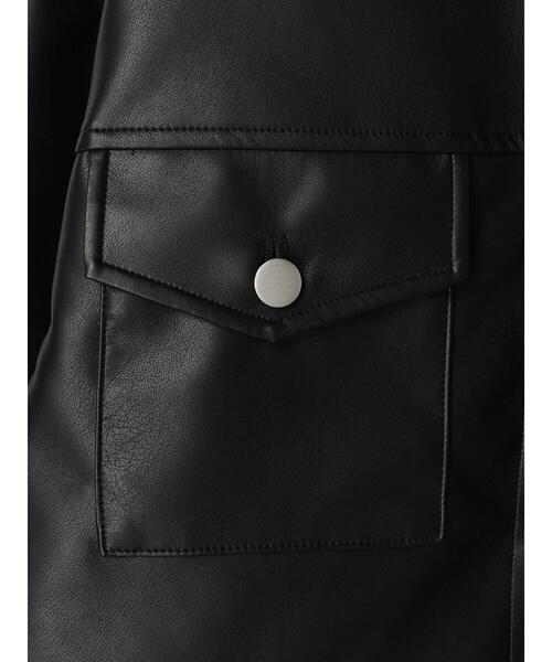 ELENCARE DUE（エレンカーレデュエ）の「・ELENCARE　DUE　合皮Gジャン（ライダースジャケット・レディース・ブラック・FREE）」の17枚目の写真