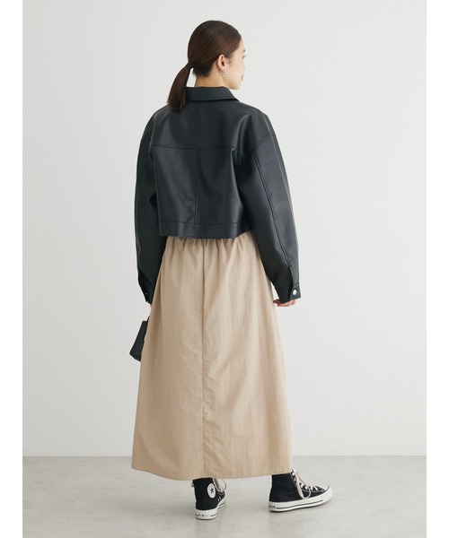 ELENCARE DUE（エレンカーレデュエ）の「・ELENCARE　DUE　合皮Gジャン（ライダースジャケット・レディース・ブラック・FREE）」の5枚目の写真