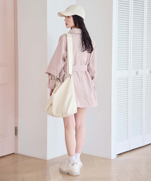 LIMMSE（リムズ）の「【LIMMSE】ジャケットにもなるデニムワンピース（ワンピース・レディース・ピンク/ブルー/ブラック・FREE）」の4枚目の写真